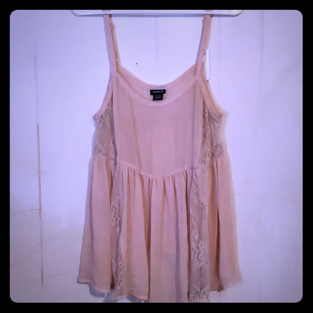 Chiffon babydoll tank top